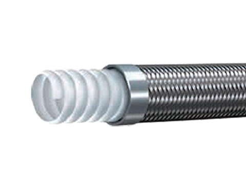 Corrugated PTFE hose